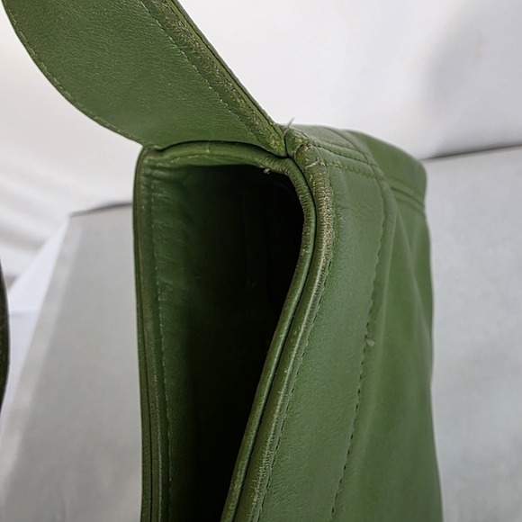 RARE Leaf Green Vintage Coach Eldridge Hobo Shoulder Bag Purse in Leather 4166 - Picture 16 of 16